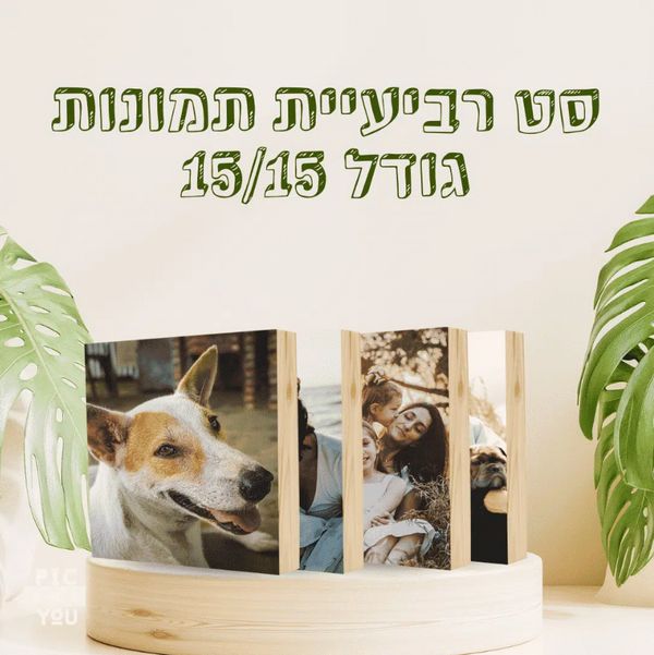 סט רביעיית בלוקי עץ 15×15 במבצע